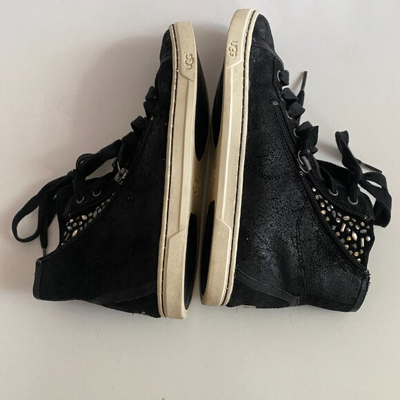 UGG Blaney Crystals Women's Black High Top Sneakers Size 7.5 1008490 Fall - Picture 8 of 15